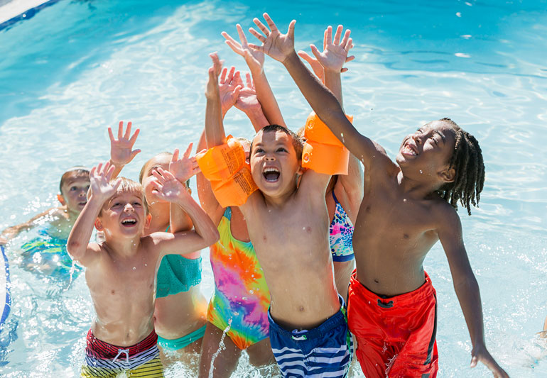 kids enjoying a pool in Alkimos