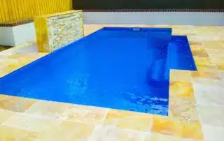 Low maintenance fibreglass pool
